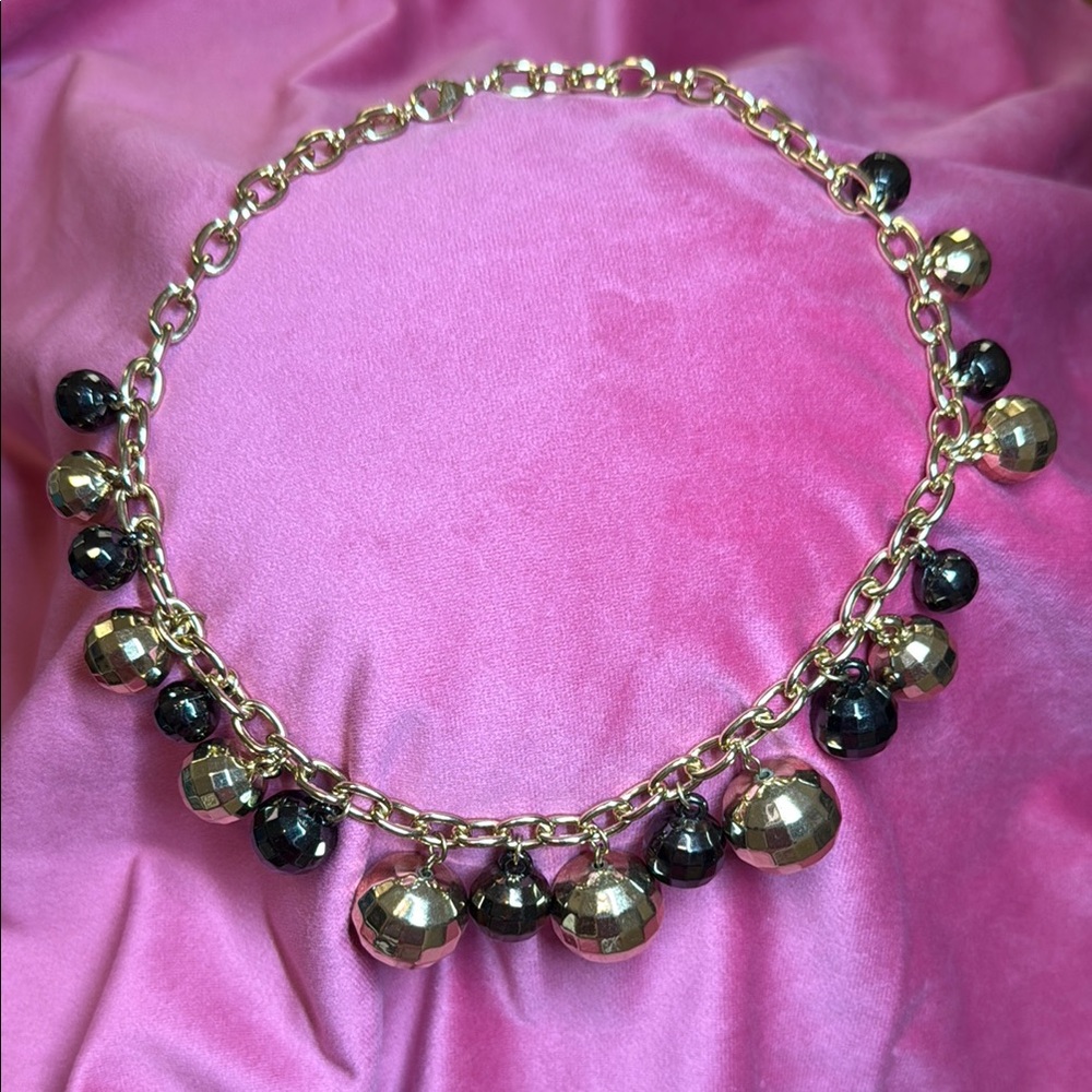 Gold and Black Statement Necklac